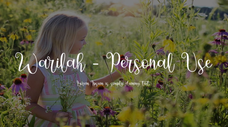 Warilah - Personal Use Font
