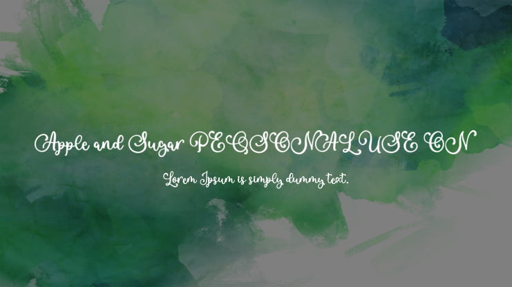 Apple and Sugar PERSONAL USE ON Font