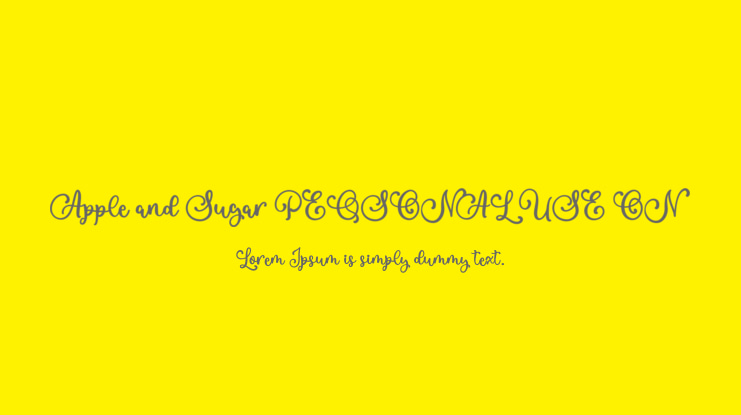 Apple and Sugar PERSONAL USE ON Font