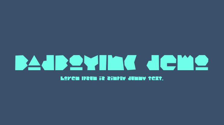 BadBoyInc demo Font