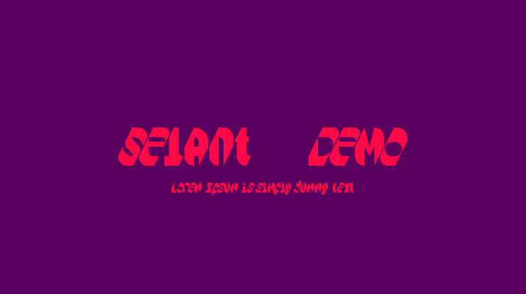 Selant - Demo Font