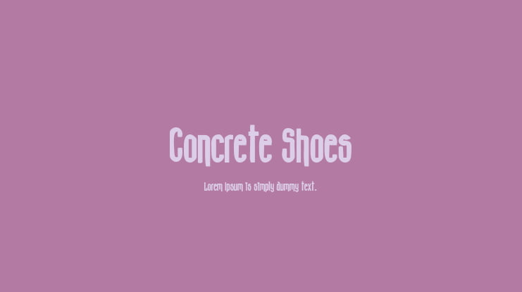 Concrete Shoes Font