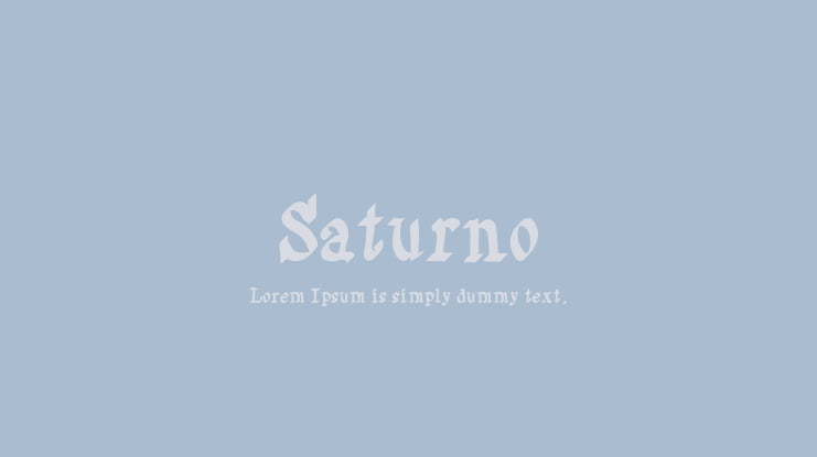 Saturno Font