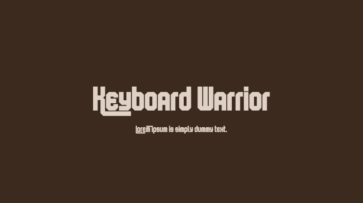 Keyboard Warrior Font