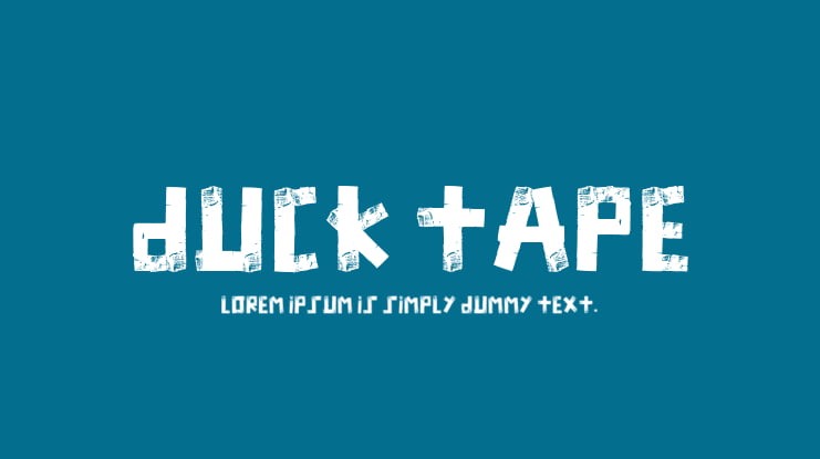 Duck Tape Font