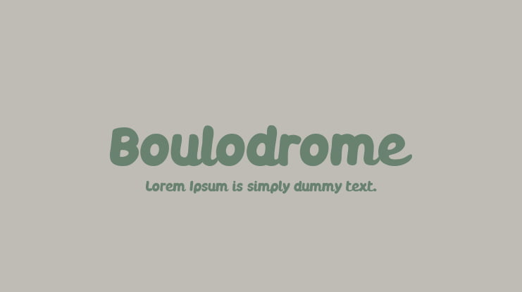 Boulodrome Font