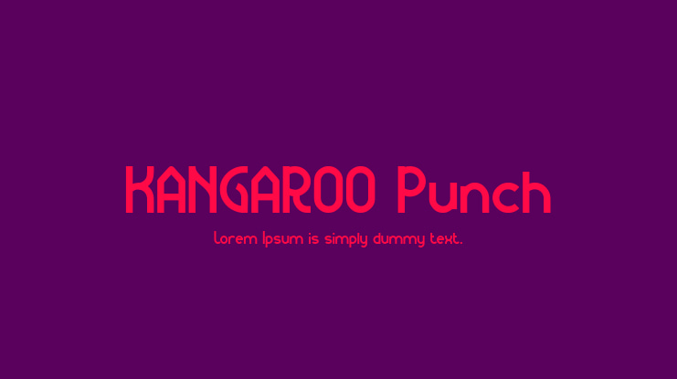 KANGAROO Punch Font Family