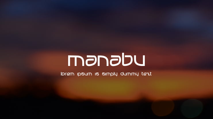 MANABU Font