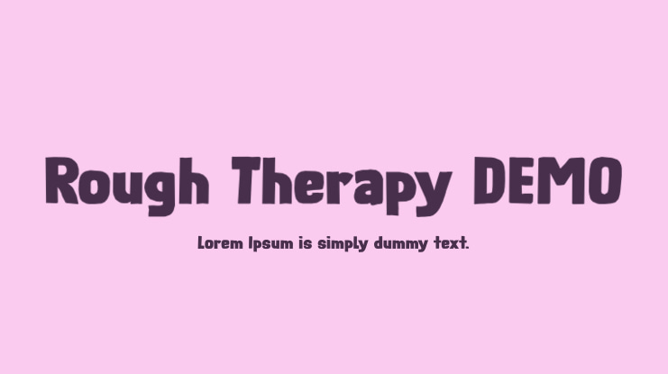 Rough Therapy DEMO Font