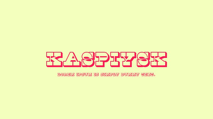Kaspiysk Font Family