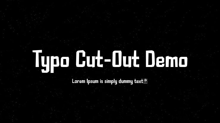 Typo Cut-Out Demo Font Family
