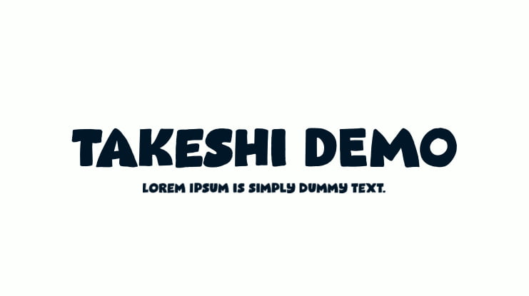 Takeshi DEMO Font Family