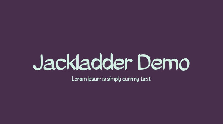 Jackladder Demo Font