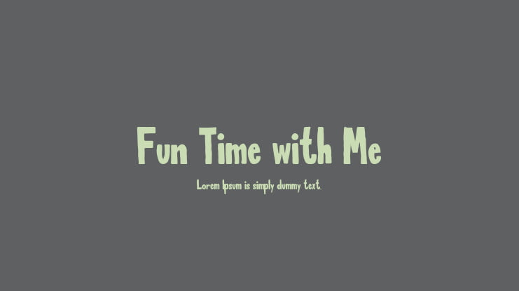 Fun Time with Me Font