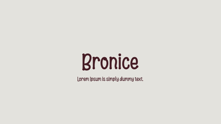 Bronice Font Family