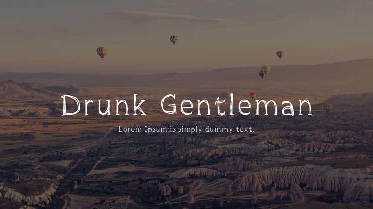 Drunk Gentleman Font