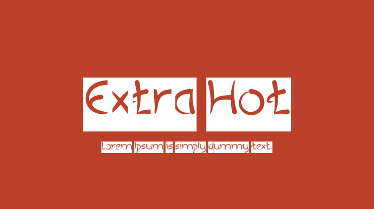 Extra Hot Font Family