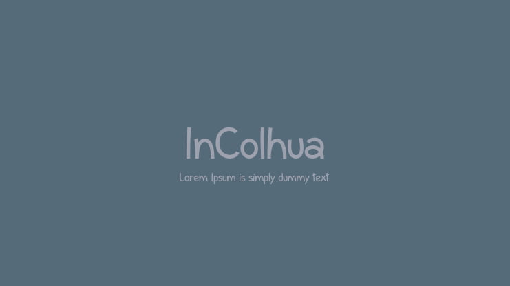 InColhua Font Family