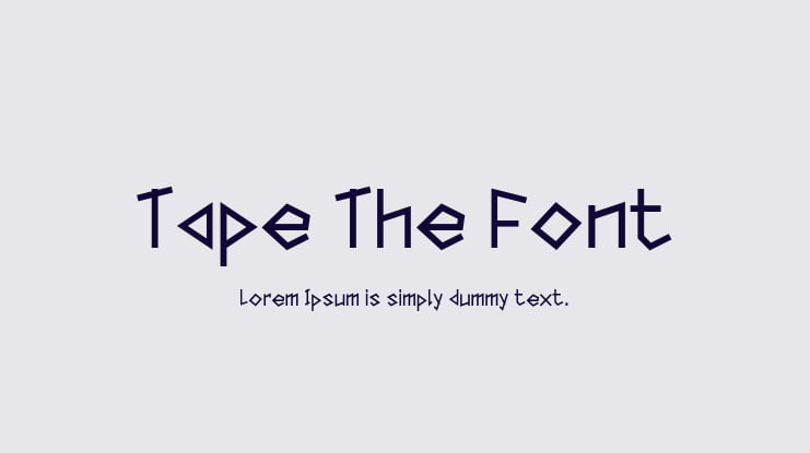 Tape The Font