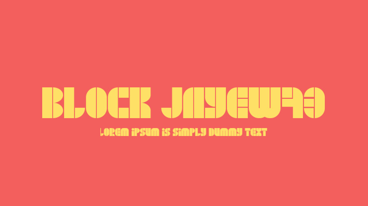 BLOCK JayeW73 Font