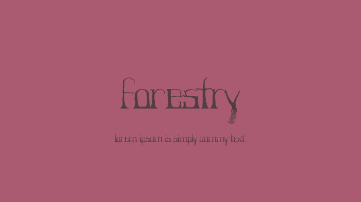 Forestry Font