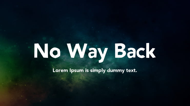 No Way Back Font