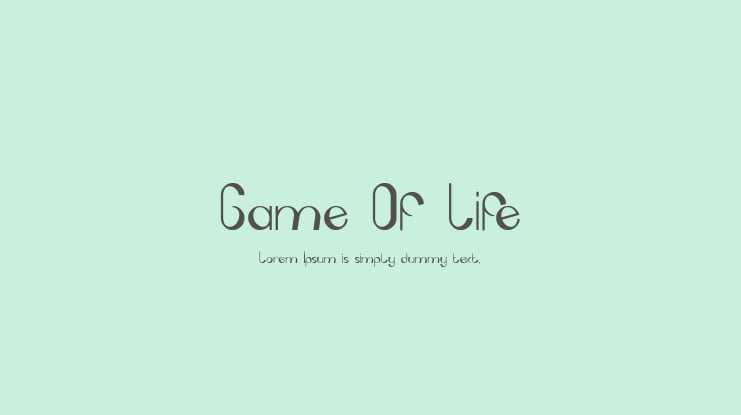 Game Of Life Font