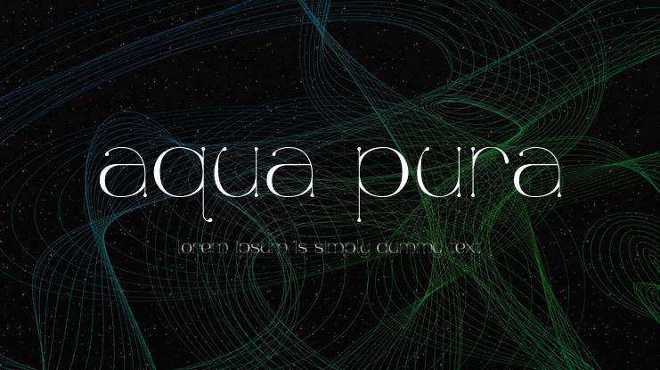aqua pura Font