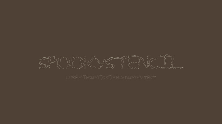 SpookyStencil Font