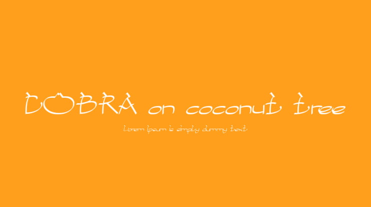 COBRA on coconut tree Font