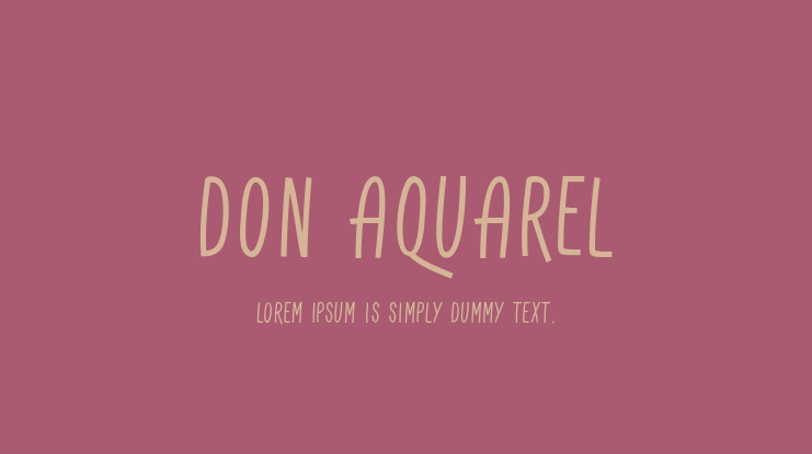 Don Aquarel Font