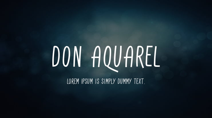 Don Aquarel Font