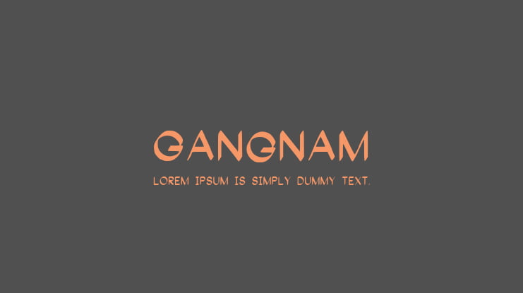 Gangnam Font