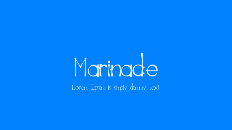 Marinade Font