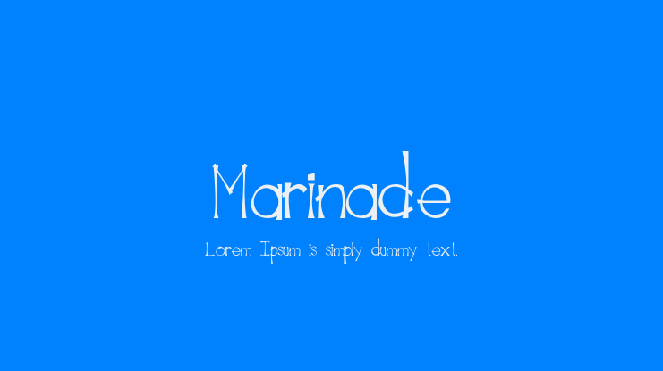 Marinade Font
