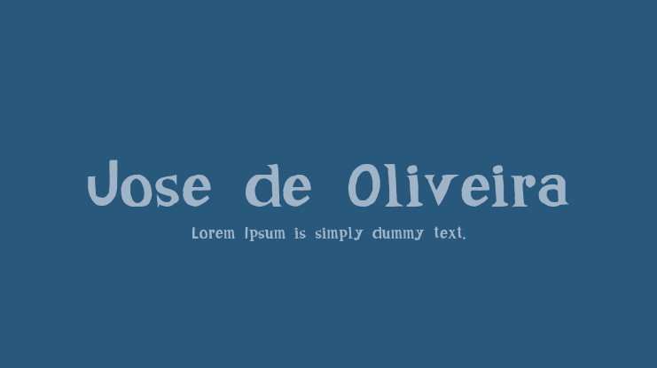 Jose de Oliveira Font Family