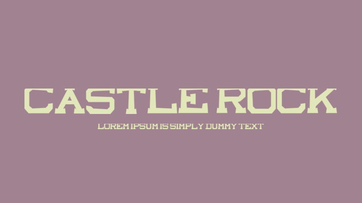 castle rock Font