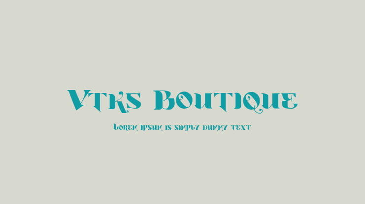 Vtks Boutique Font