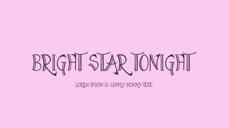 Bright Star Tonight Font