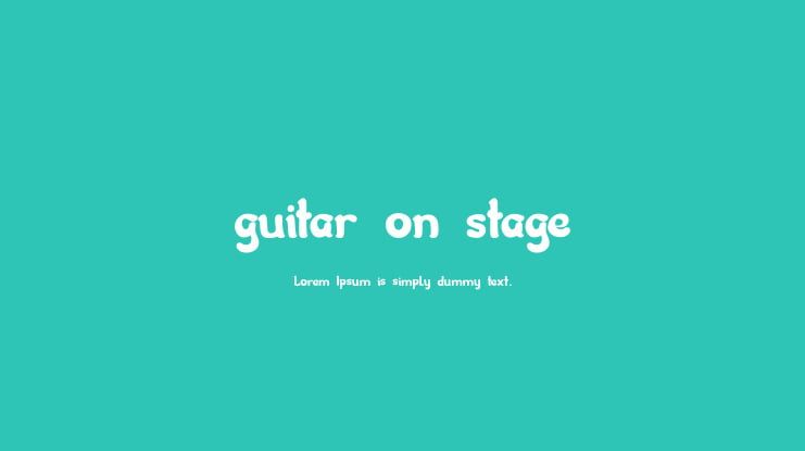 guitar on stage Font