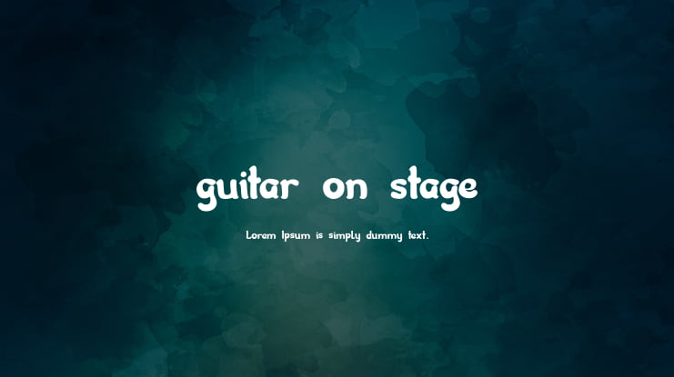 guitar on stage Font