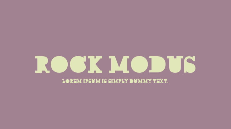 Rock Modus Font