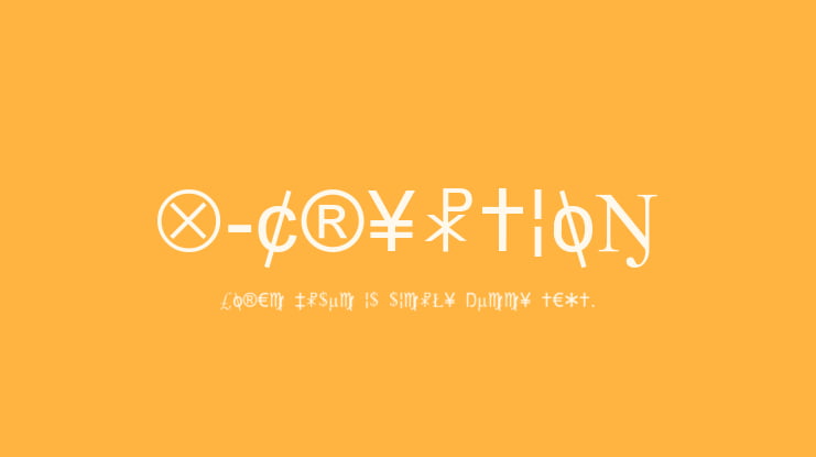 X-Cryption Font Family