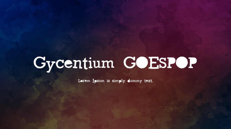 Gycentium GOESPOP Font