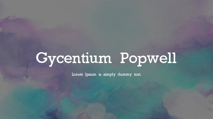 Gycentium Popwell Font