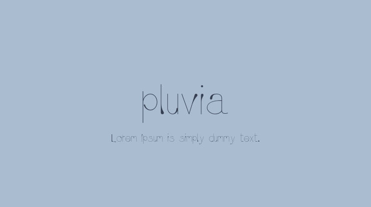 pluvia Font
