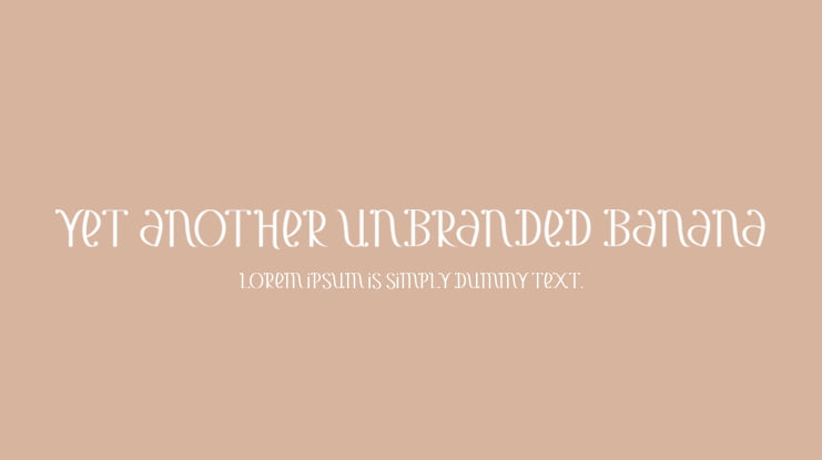 Yet Another Unbranded Banana Font