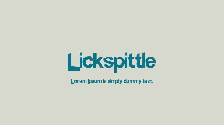 Lickspittle Font