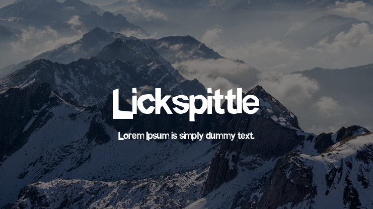 Lickspittle Font