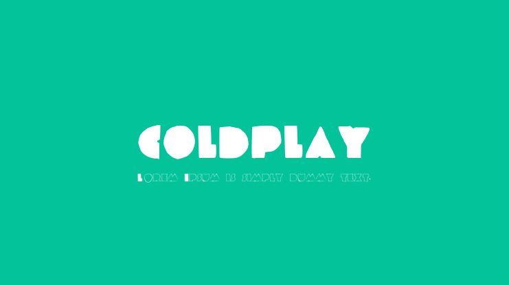 COLDPLAY Font